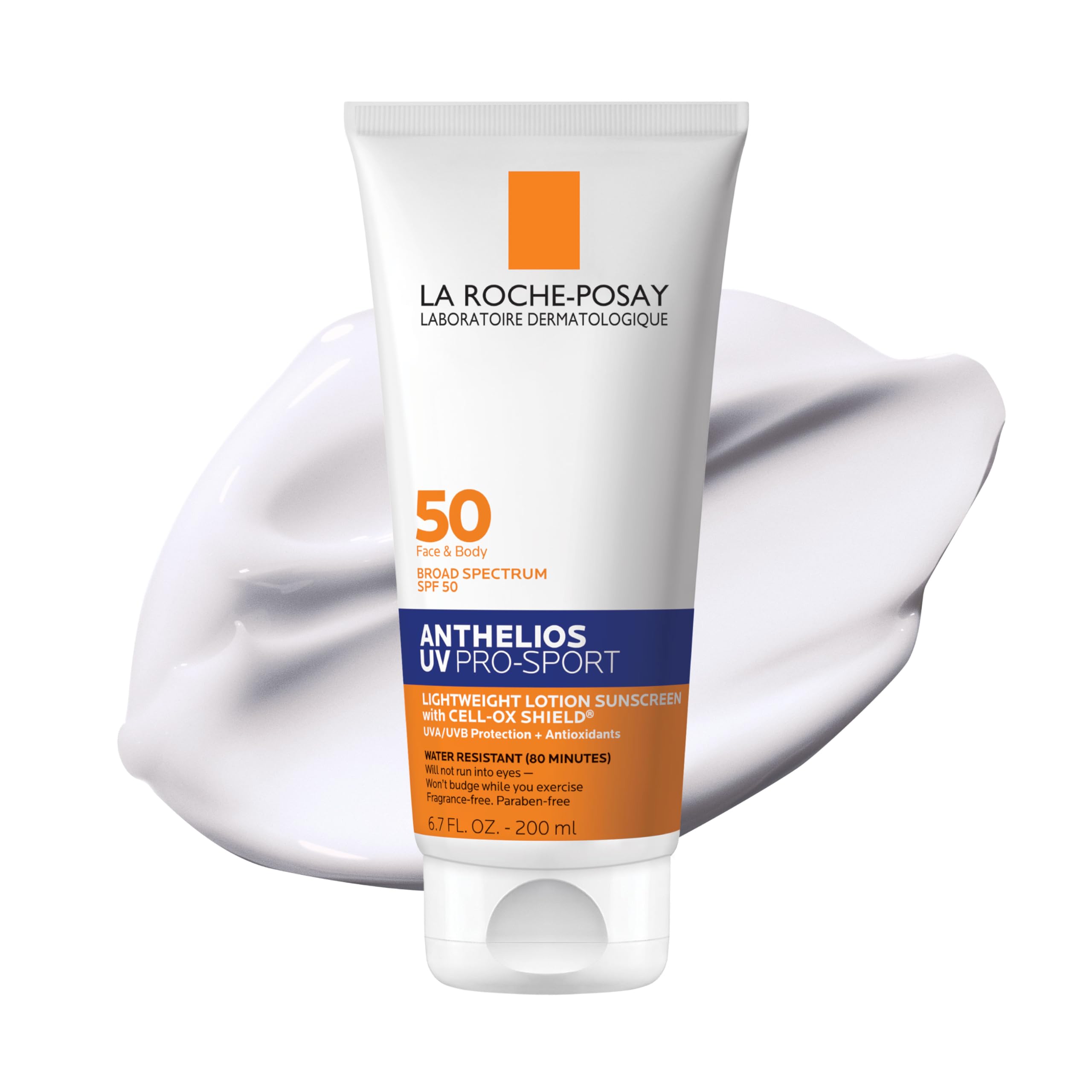 La Roche-Posay Anthelios UV Pro-Sport SPF 50 Sunscreen Lightweight & Breathable Water & Sweat Resistant Invisible Broad