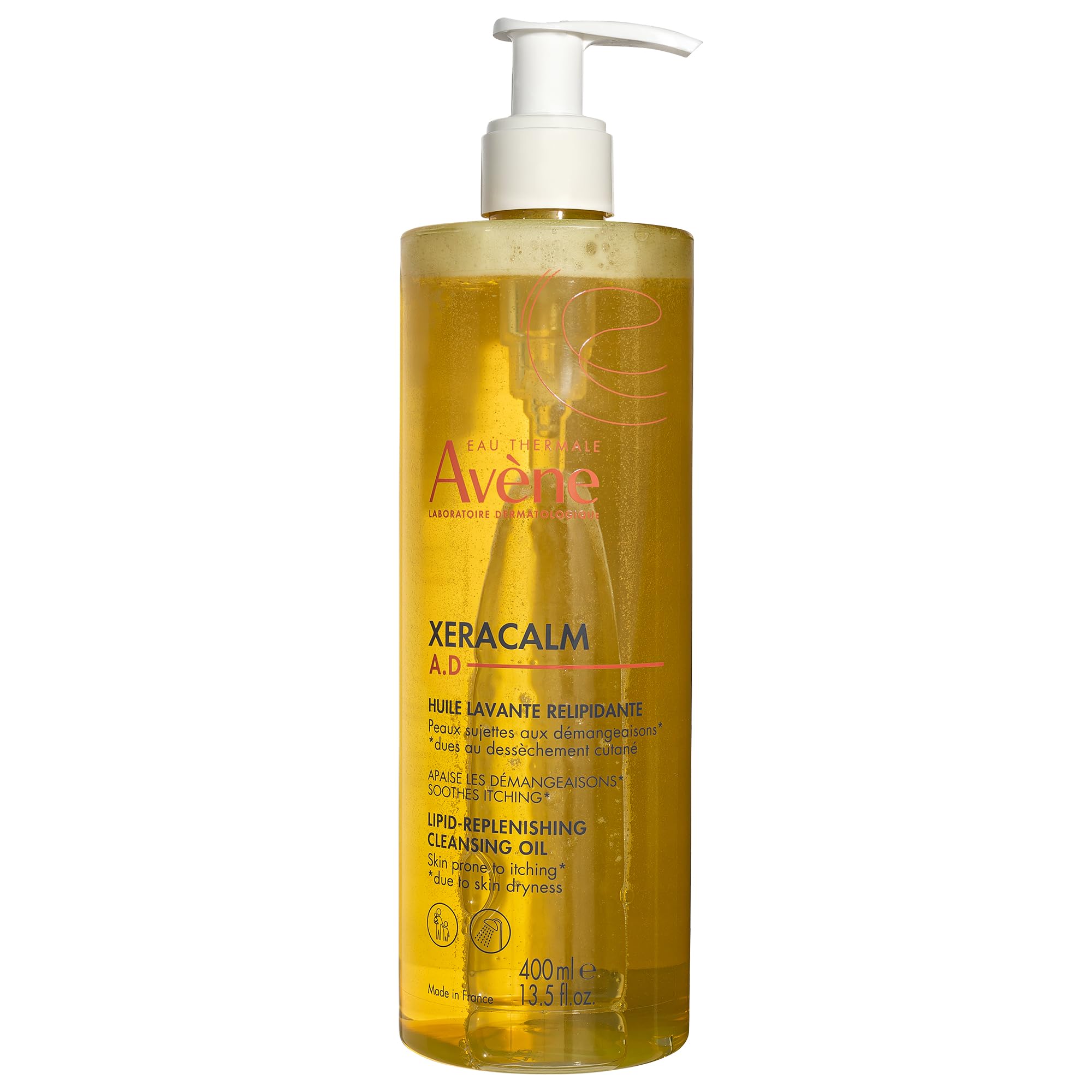 Avène XeraCalm A.D Lipid-Replenishing Cleansing Oil for Eczema-Prone Skin, Atopic Dermatitis, Gentle Face & Body + Scal