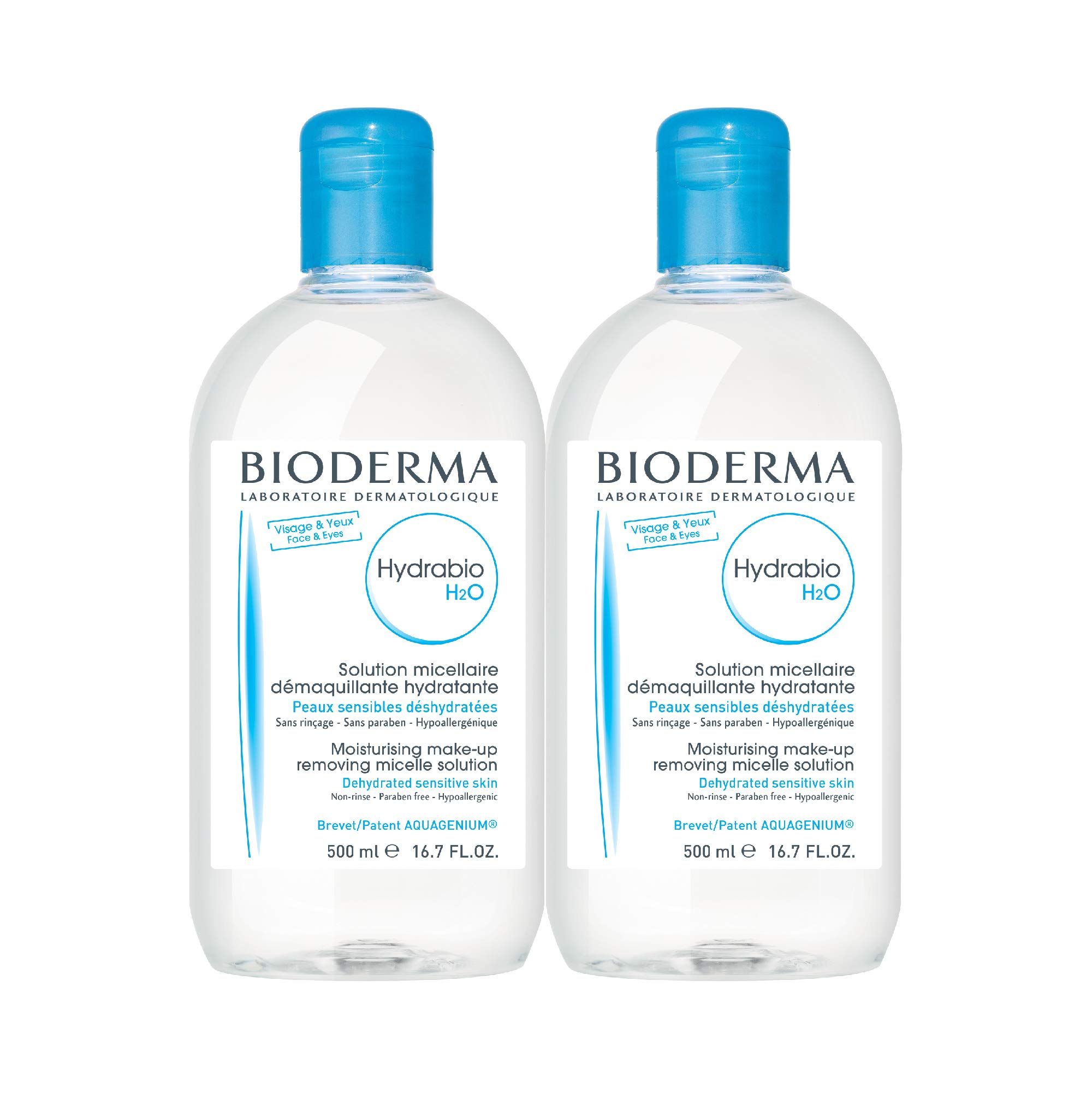 Bioderma Hydrabio DUO H2O Micellar Water for Dry Sensitive Skin Cleansing and Makeup Removal, 3|4 Fl Oz  
Bioderma Hydra